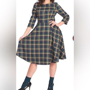 New Sweet Joy Heart Dress Size 2X Heart Cut Out in Back Pickets, 3/4 Sleeves